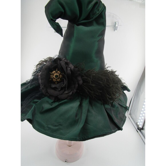 Glamorous Emerald Green Taffeta Witches Hat 12\